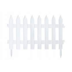 Gard de gradina decorativ, din plastic, alb, set 7 buc, 3.2 m x 35 cm MART-IPLSU-S449