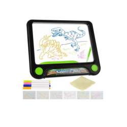 Tableta grafica/desenat, magnetica, pentru copii, 4 markere, LED, 3xAAA, 24.5x21x2 cm MART-00016949-IS
