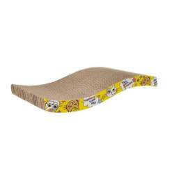 Carton de zgariat pentru pisici, reciclabil, cu iarba matei, 43x23.5x7 cm MART-00015671-IS