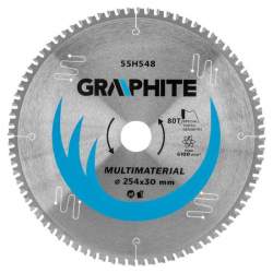 Disc circular vidia, multimaterial, 80 dinti, 254x30 mm, Graphite MART-55H548