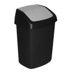 Cos de gunoi cu capac batant, Curver, plastic, negru, 25 L, 27.8x34.6x51.1 cm MART-2212678