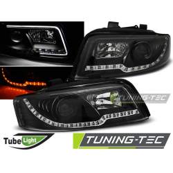 Faruri compatibile cu Audi A4 10.00-10.04 LED TUBE LIGHTS Negru KTX3-LPAUC3