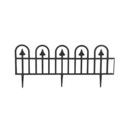 Gard de gradina decorativ, plastic, negru, set 4 buc, 78x34 cm MART-2212462