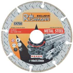 Disc diamantat segmentat, metal, taiere uscata, 115x1.4 mm, Richmann Exclusive MART-C4750