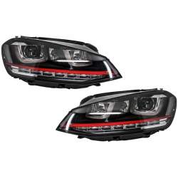 Faruri 3D LED compatibile cu VW Golf 7 VII (2012-2017) R20 GTI Design Semnal Dinamic LED KTX3-HLVWG7GTILEDFW