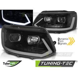 Faruri compatibile cu VW T5 2010-2015 LED TUBE LIGHT Negru T6 LOOK KTX3-LPVWR7