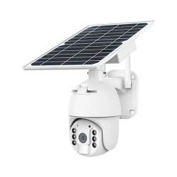 Camera de supraveghere Smart Solar WiFi Alba, 2 Mpx, Exterior IP65, Conectare Telefon / PC, Night Vision, 1920x1080 px, aplicație, Difuzor, Microfon, Detectarea miscarii FMG-ELP-SKU-11618