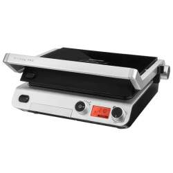 Gratar electric Inox/Sticla 2000 W, suprafata grill 300x250 mm, Placi detasabile, Senzor automat pentru gatit FMG-LCH-S-SBG6650BK