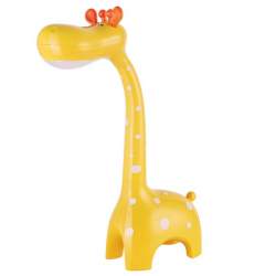 Lampa de birou, Jumi, model girafa, lumina LED reglabila, galben, 10x25x40 cm MART-E-252998