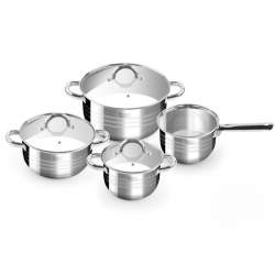 Oale cu capac, inox, set 7 piese, Perfect Home Deluxe MART-14724