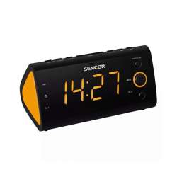Radio FM cu ceas desteptator, LCD, Afișare An/Lună/Data, Temperatura interioară, lumina orange FMG-LCH-S-SRC170OR
