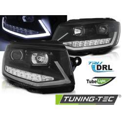 Faruri compatibile cu VW T6 15- Negru Crom TUBE LIGHT LED DRL KTX3-LPVWR0