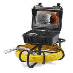 Camera inspectie endoscop Vevor Profesional, Monitor mare color HD 9”, Lungime 70 m, IP68, 12xLed, pentru conducte FMG-JLKXSGDNKJ970N4XSV2