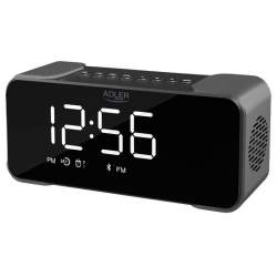 Radio FM cu ceas desteptator, Bluetooth, SD, AUX, USB, Negru, Acumulator FMG-LCH-AD1190S