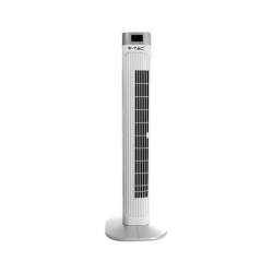 Ventilator turn cu afisare temperatura, 3 viteze, 55 W, Timer, Inaltime 92 cm, Telecomanda FMG-ELP-SKU-7900