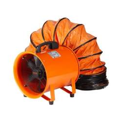 Ventilator portabil cu tubulatura pentru extragere fum, aer fierbinte Vevor 145 W, lungime tub 5 m, 1817 m3/h FMG-BXSGS230W58IN475TV2