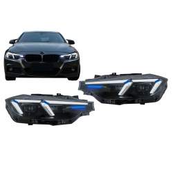 Faruri LED DRL compatibil cu BMW 3 Series F30 F31 Sedan Touring (10.2011-05.2015) Upgrade la G20 2024 Design Halogen KTX3-HLBMF30NLH