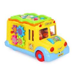 Autobuz scolar cu sunete si lumini, Hola Toys MAKS-410