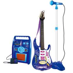 Chitara pentru baieti ROCK cu amplificator, MP3 si microfon MAKS-531