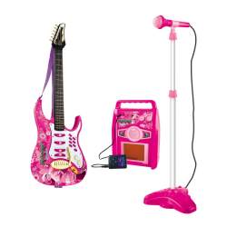 Chitara pentru fetite ROCK cu amplificator, MP3 si microfon MAKS-526