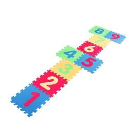 Covor puzzle pentru copii cu numere, 9 piese MAKS-795