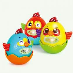 Jucarie interactiva pentru copii Gossip Bird galben Hola Toys MAKS-415