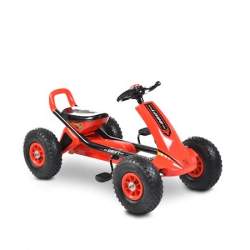 Kart cu pedale pentru copii Drift Moni roti plastic Rosu MAKS-898
