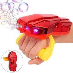Lansator de jucarie pentru baloane de sapun Iron Man-Rosu MAKS-412