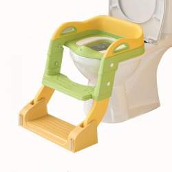 Reductor de toaleta pentru copii si olita portabila-galben MAKS-1091
