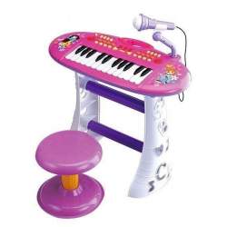 Set orga cu scaunel si microfon pentru fetite Little Princess MAKS-150