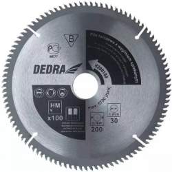 Pânze de fierastrau circular cu carburi metalice pentru aluminiu100z-200x30mm, Dedra MART-H200100