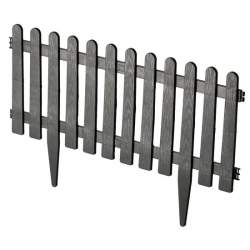 Gard de gradina decorativ, din plastic, gri, set 4 buc, Chomik MART-ANI3057