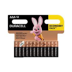 Set 12 baterii alcalineDuracell LR03, AAA, 1.5 V FMG-LCH-DUR-MN2400-12