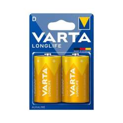 Set 2 baterii alcaline Varta Longlife LR20, marime D, 1.5 V FMG-LCH-BAT0244