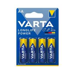 Set 4 baterii alcaline Varta LongLife LR6, AA, 1.5 V FMG-LCH-BAT0237
