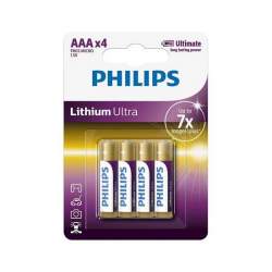 Set 4 baterii lithium ultra, Philips LR3, AAA FMG-LCH-PH-FR03LB4A/1