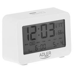 Ceas desteptator, Adler 3 alarme, 2 x AA, Alb FMG-LCH-AD1196W