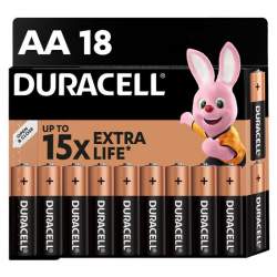 Set 18 baterii alcaline Duracell, AA, marime LR06, 1.5 V FMG-LCH-DUR-MN1500-18