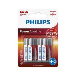 Set 6 baterii Philips LR6, AA, Power Alcaline FMG-LCH-PH-LR6P6BP/10