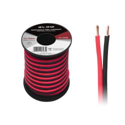 Cablu Audio Profesional pentru Difuzoare Auto, Lungime 25m, 2x1.50mm, Negru + Rosu