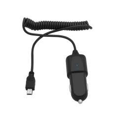 Incarcator Auto Telefon Mini USB 5V 2.1A 12-24V Blow, Culoare Negru