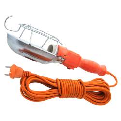 Lampa de Lucru pentru Atelier cu Buton ON/OFF, Protectie si Carlig de Agatare, Lungime Cablu 10m