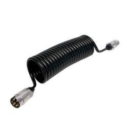 Cablu electric curent Carpoint flexibil pentru remorca cu 7 pini cu fisa metalica si conectie pt lampa ceata Kft Auto