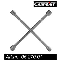Cheie cruce pentru roti Carpoint cu 4 capete de 17-19-21-22mm Kft Auto