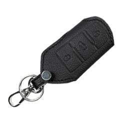 Husa cheie din piele pentru Vw Passat B6 B7 CC, cusatura neagra, pentru cheie cu 3 butoane Kft Auto