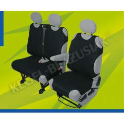 Huse scaune auto tip maieu pentru microbuz/VAN 2+1 locuri culoare Negru Kft Auto