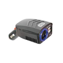 Incarcator auto Carpoint pentru USB de la priza auto 12V/24V, tensiune iesire 5V DC cu 2 iesiri USB de 4.8A, culoare negru Kft Auto