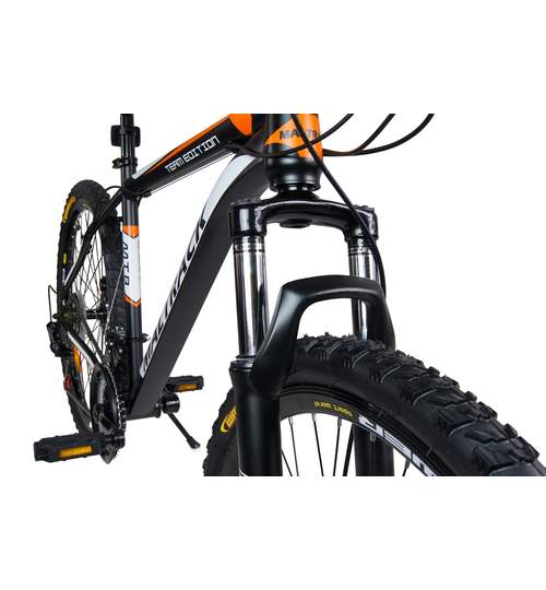Bicicleta MTB MalTrack Team Orange cu 18 Viteze, Roti 26 Inch, Mountain Bike