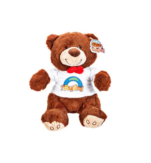 Ursulet de Plus Teddy Bear cu Papion, Inaltime 23cm