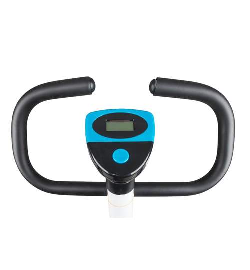Bicicleta pentru Fitness FunFit, Multifunctionala cu Afisaj LCD, Reglabila, Culoare Albastru/Alb